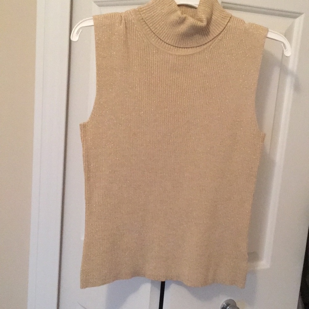 Shell, golden flecks, turtle neck